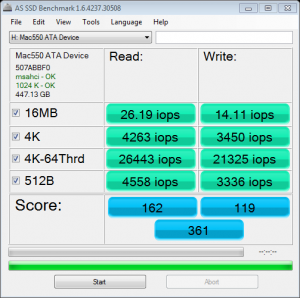 HighPoint RocketStor 5212 AS SSD Iops