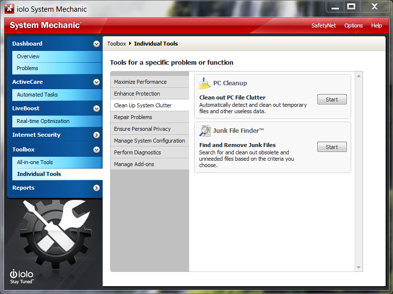 System Mechanic clean up system clutter System Mechanic clean up system clutter