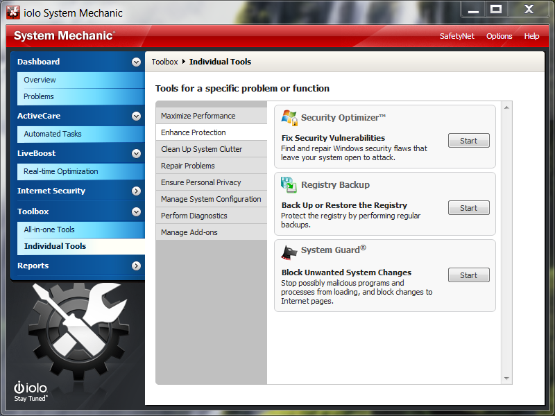 System Mechanic enhance protection System Mechanic enhance protection