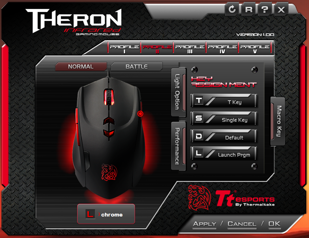 Thermaltake Tt eSPORTS THERON Infrared Gaming Mouse APP Launch Prgm Setting