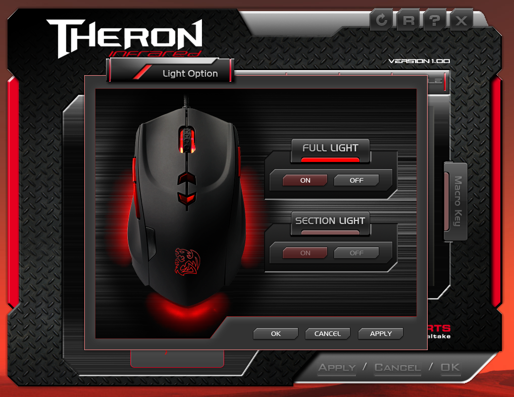 Thermaltake Tt eSPORTS THERON Infrared Gaming Mouse APP Light Options