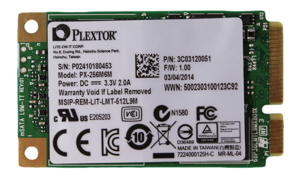 PLEXTOR M6M MSATA SSD FRONT