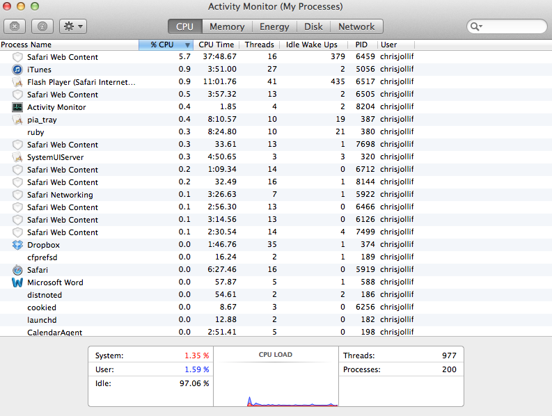 Mac Activity Monitor
