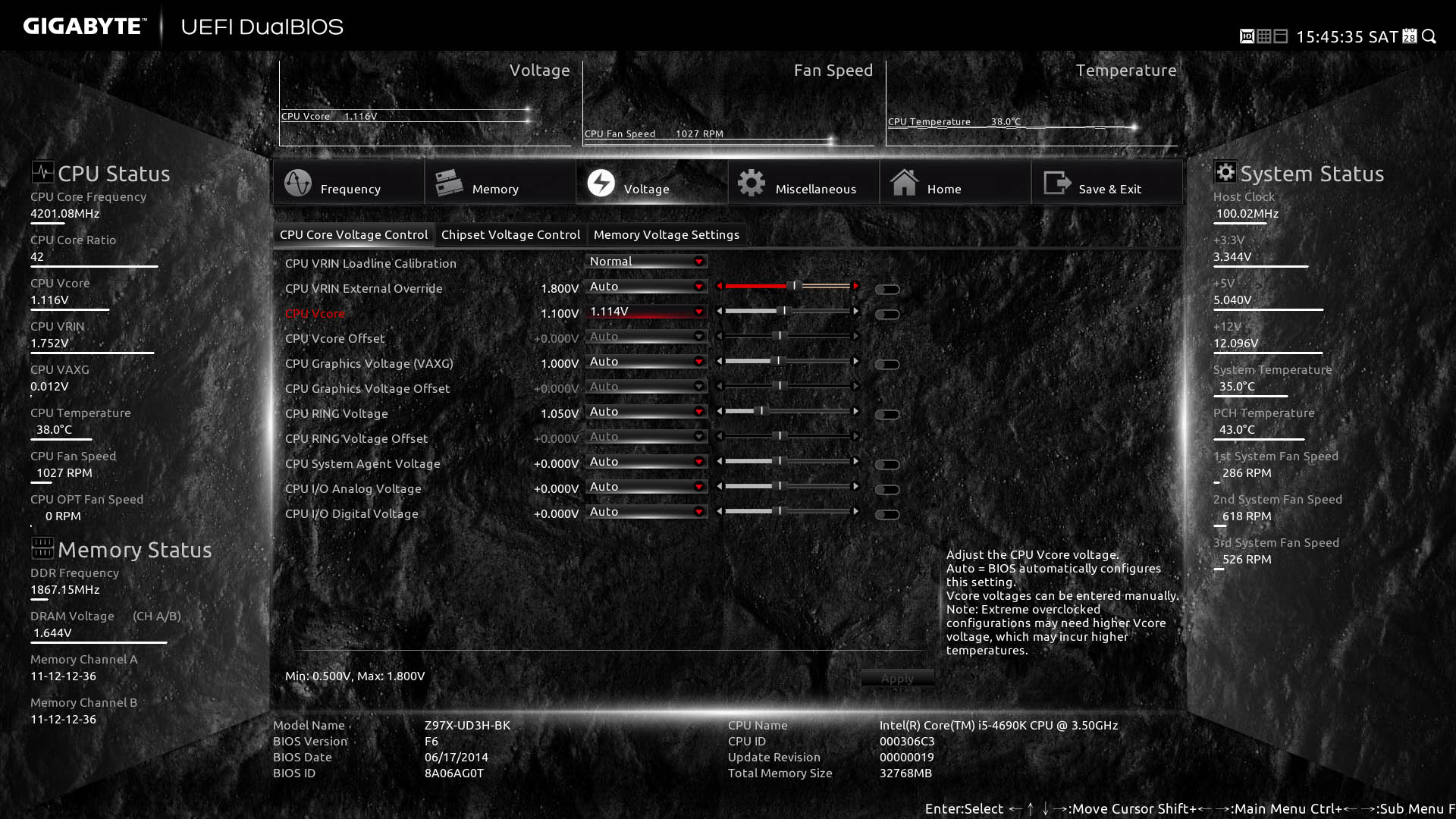 Gigabyte Smart Tweak Voltage CPU