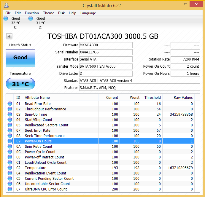 Toshiba DT01ACA300 CDI
