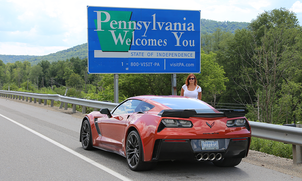 Corvette Z06 ALLFLASH Pennsylvania Border
