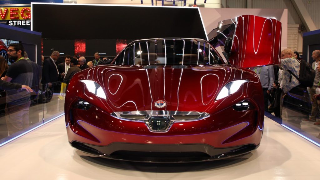 fisker emotion electric car charge 9 minutes ces 2018 update
