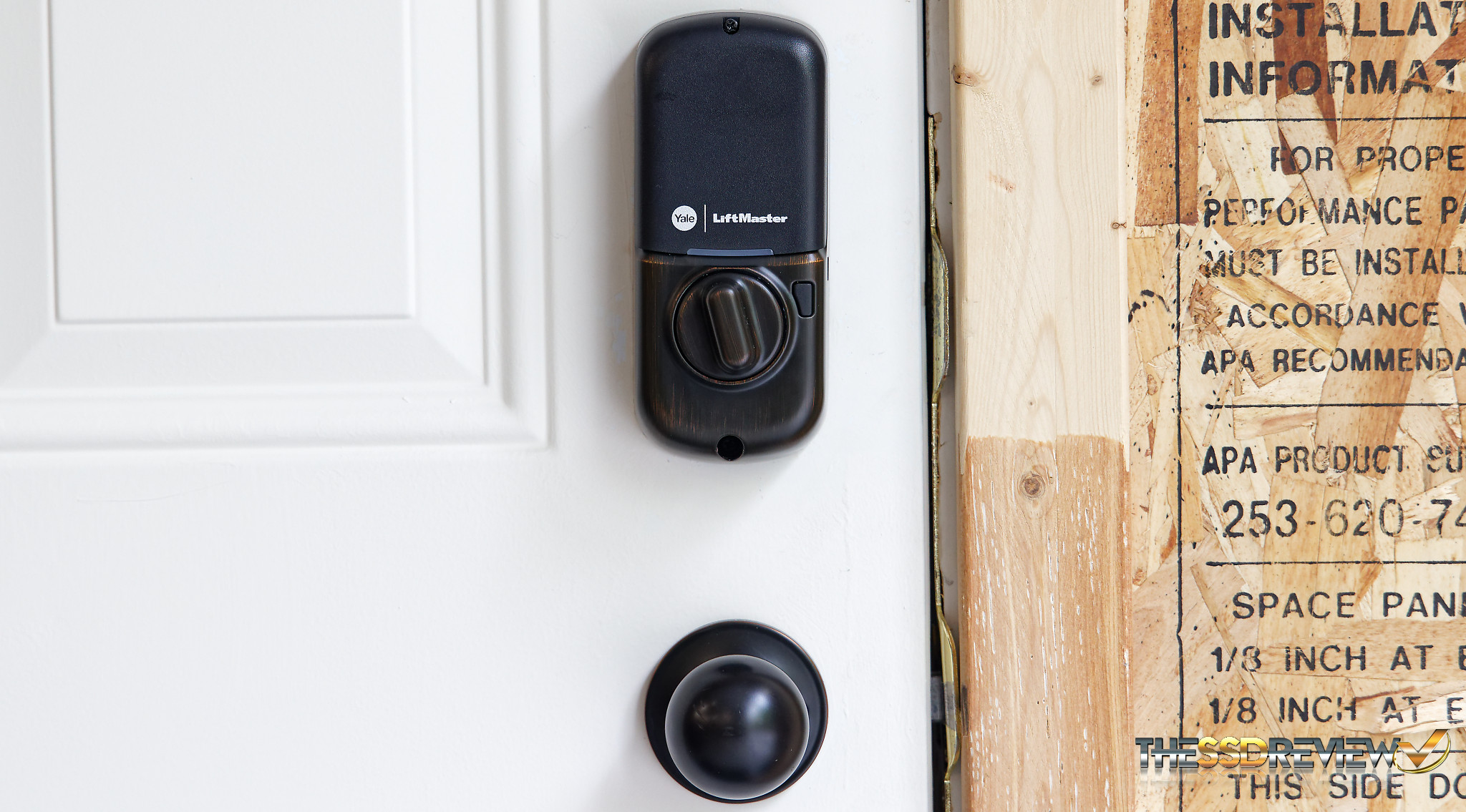sold separately Satin Nickel Yale LiftMaster Smart Lock with Touchscreen Deadbolt- Works with myQ App & Key by  in-Garage Delivery when paired with Smart Garage Hub
